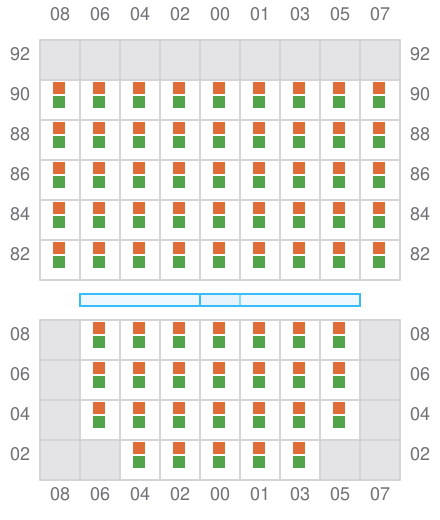 Bay 009 view and slots of HF FORTUNE