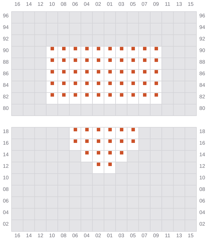 Bay 001 view and slots of NORTHERN MAJESTIC