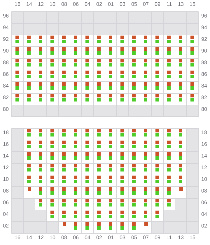 Bay 023 view and slots of NORTHERN MAJESTIC
