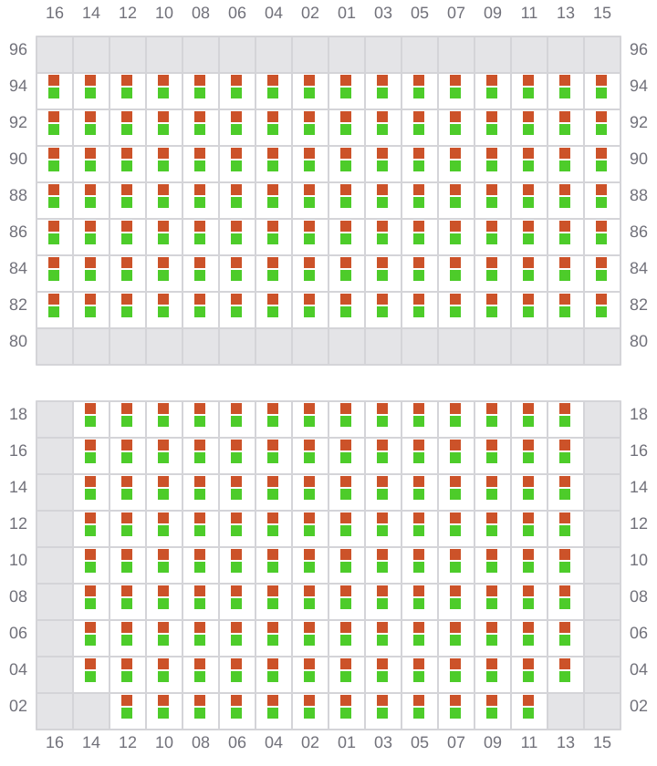 Bay 043 view and slots of NORTHERN MAJESTIC