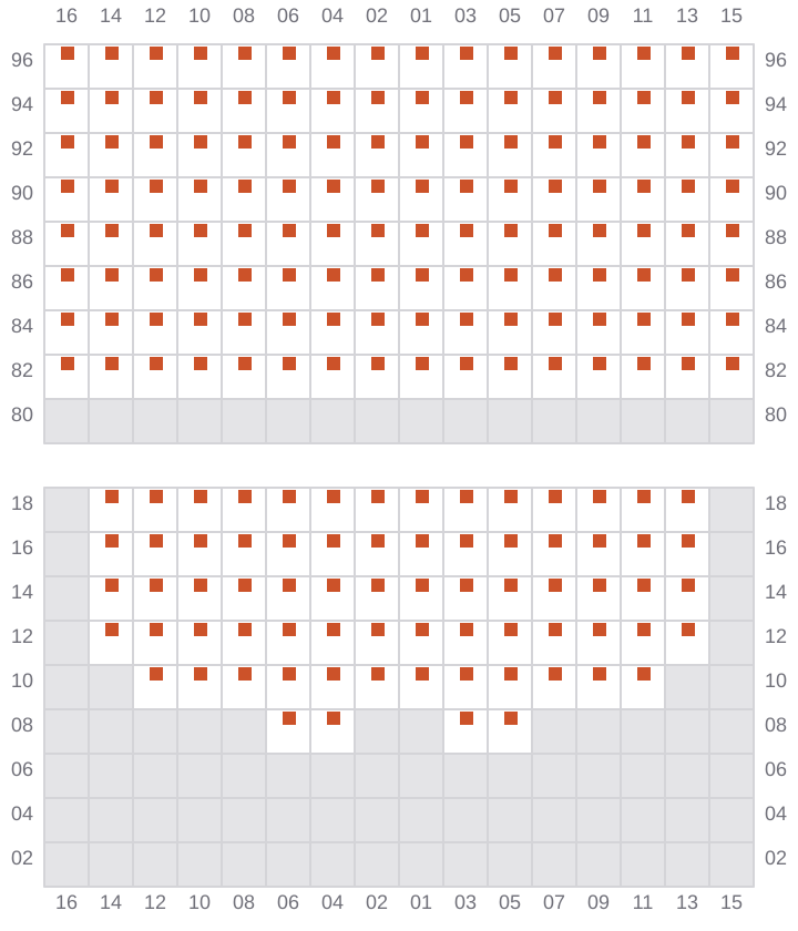 Bay 061 view and slots of NORTHERN MAJESTIC