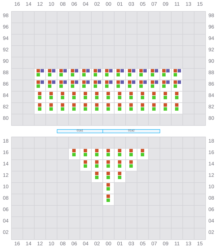 Bay 001 view and slots of SANTA CRUZ