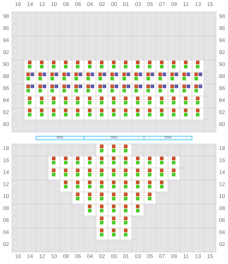 Bay 005 view and slots of SANTA CRUZ