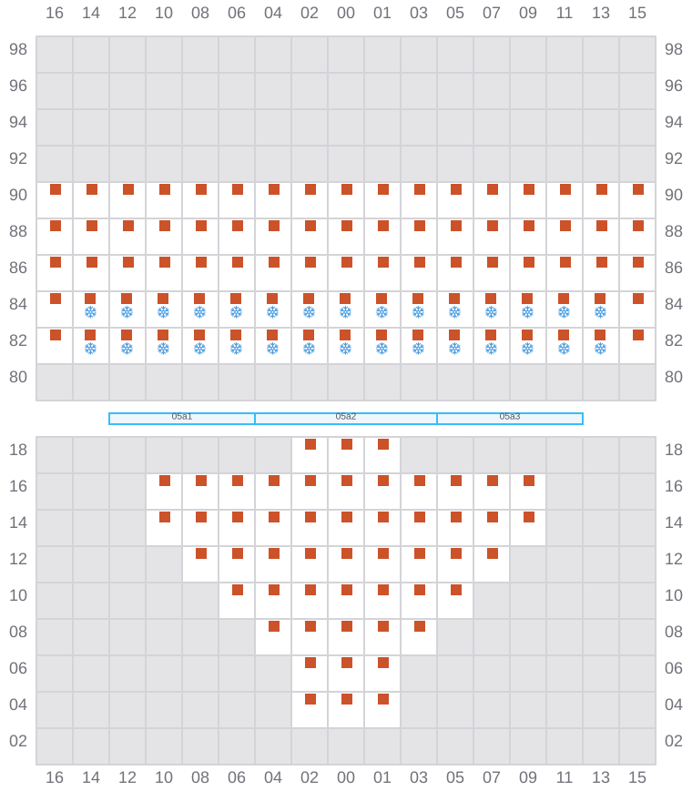 Bay 007 view and slots of SANTA CRUZ