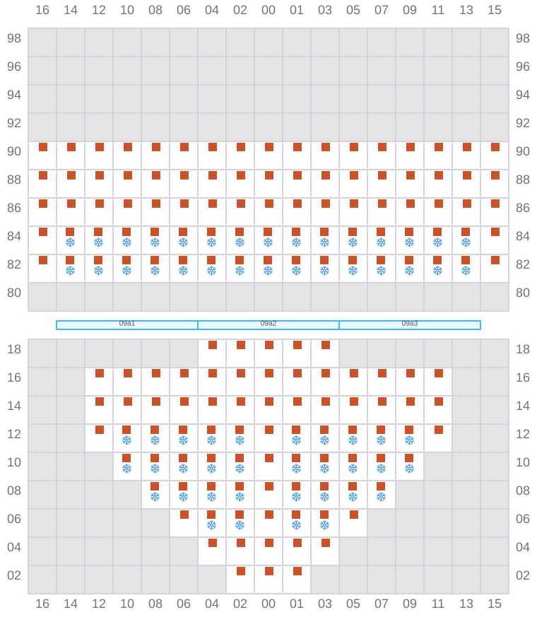 Bay 011 view and slots of SANTA CRUZ
