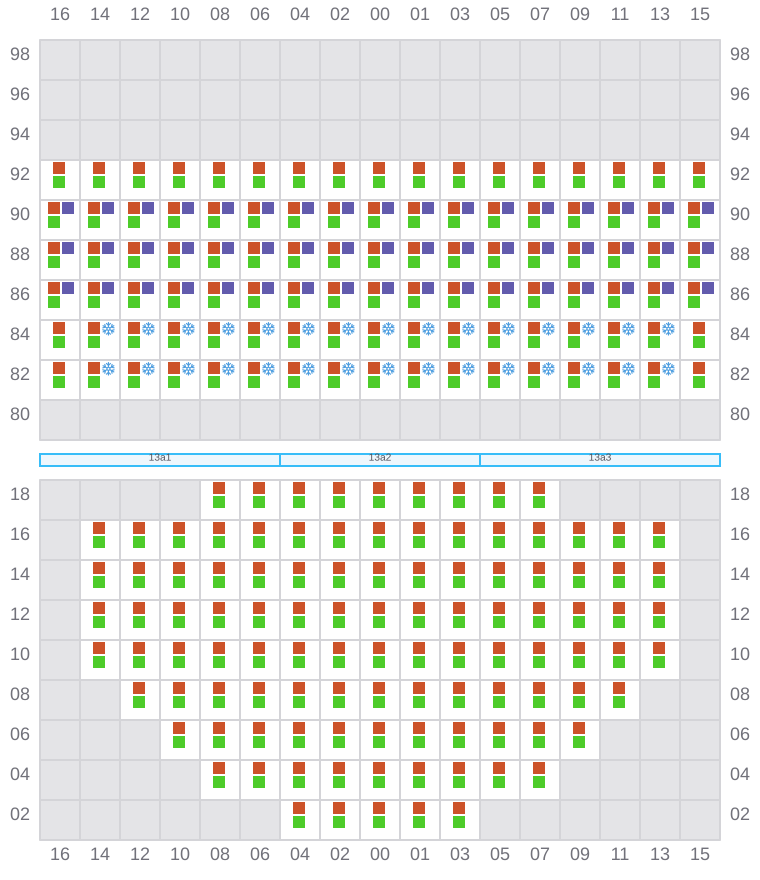 Bay 013 view and slots of SANTA CRUZ