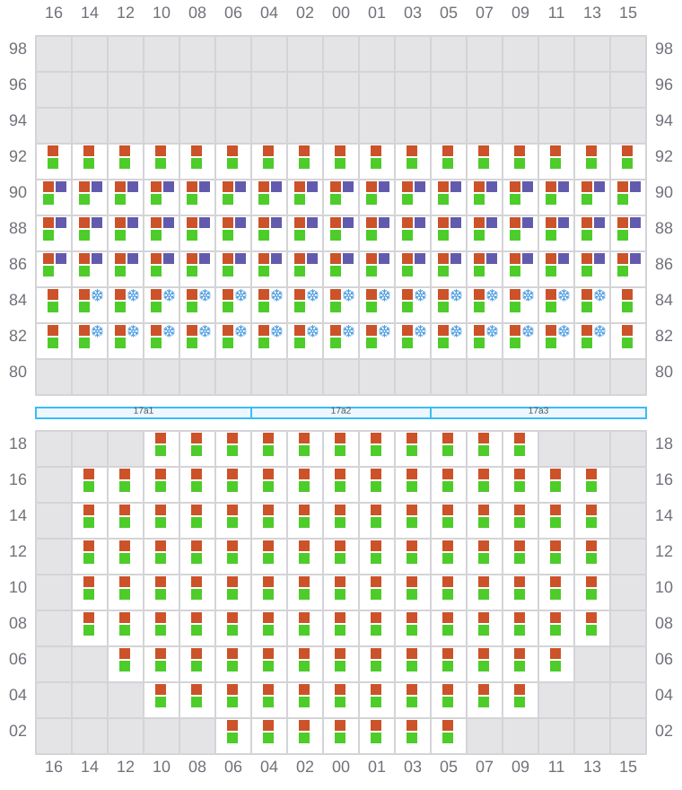 Bay 017 view and slots of SANTA CRUZ