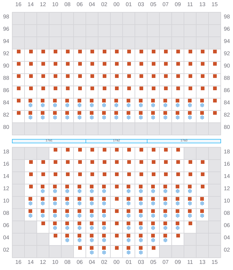 Bay 019 view and slots of SANTA CRUZ