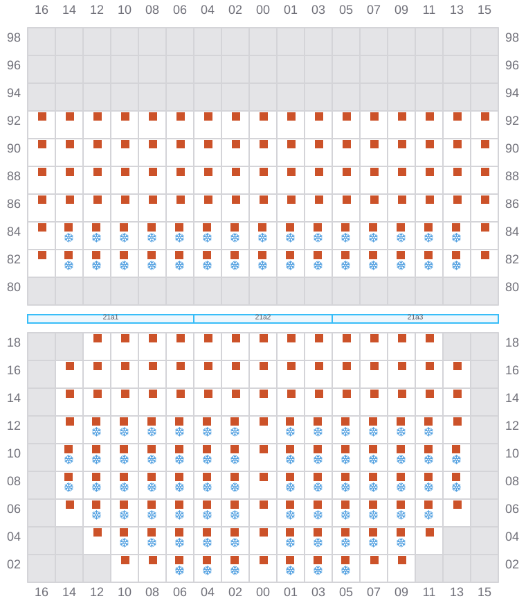 Bay 023 view and slots of SANTA CRUZ