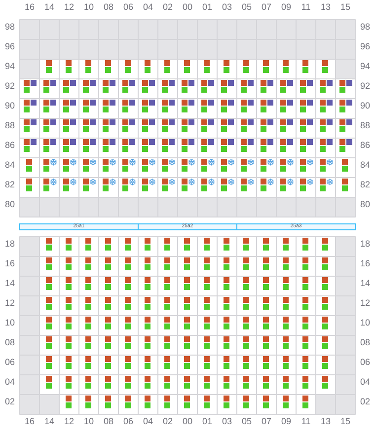 Bay 025 view and slots of SANTA CRUZ