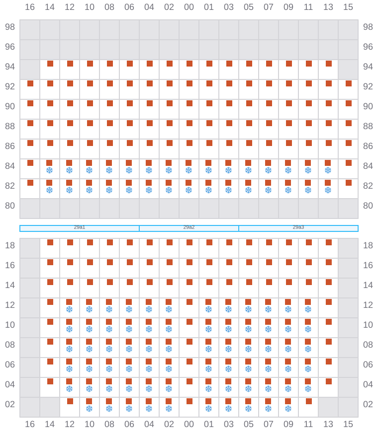 Bay 031 view and slots of SANTA CRUZ