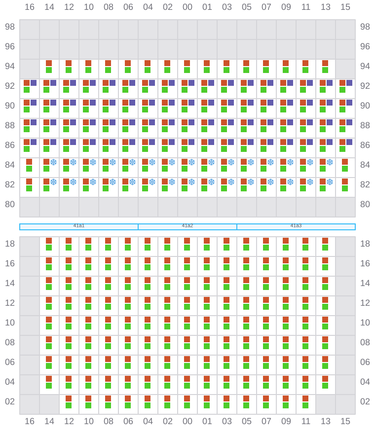 Bay 041 view and slots of SANTA CRUZ