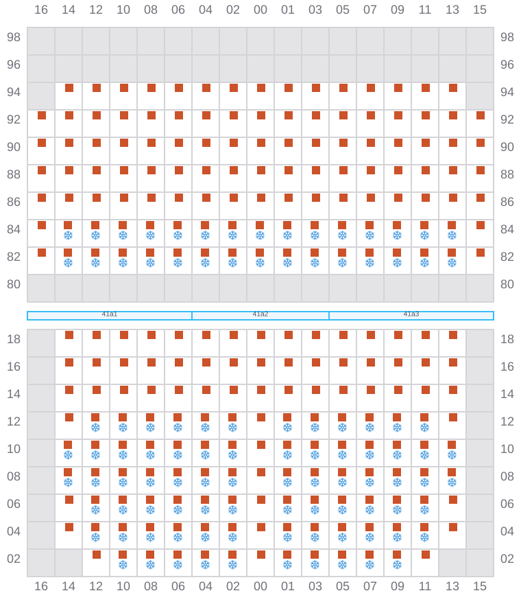 Bay 043 view and slots of SANTA CRUZ