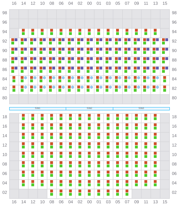 Bay 053 view and slots of SANTA CRUZ