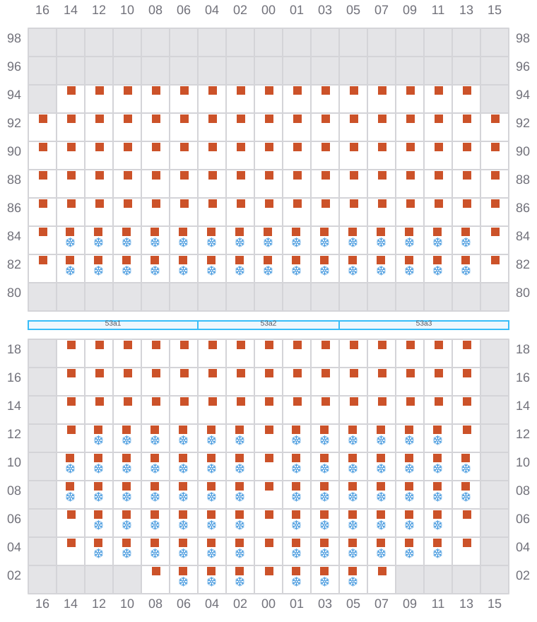 Bay 055 view and slots of SANTA CRUZ