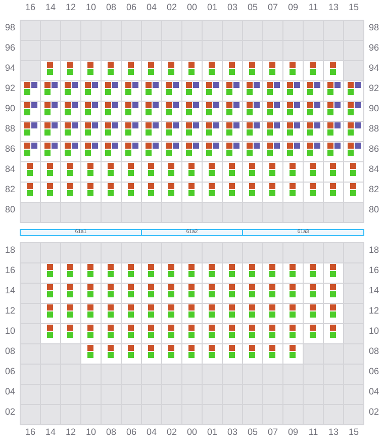 Bay 061 view and slots of SANTA CRUZ