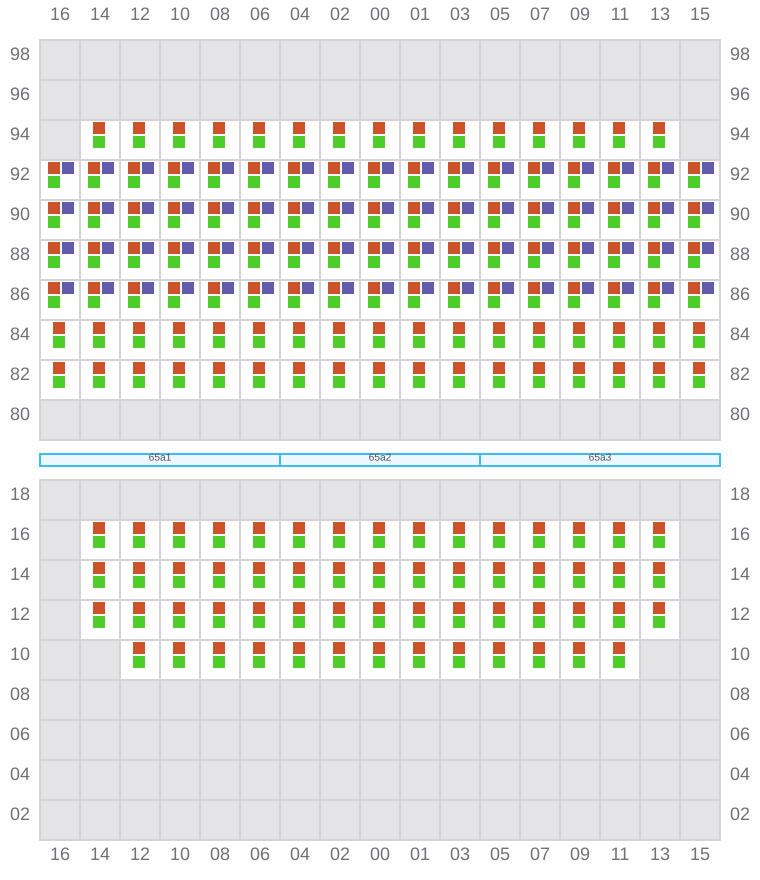 Bay 065 view and slots of SANTA CRUZ