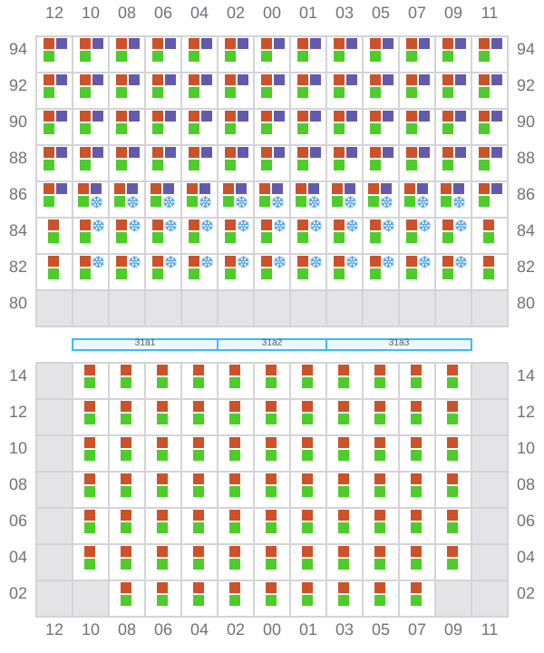 Bay 031 view and slots of REN JIAN 16