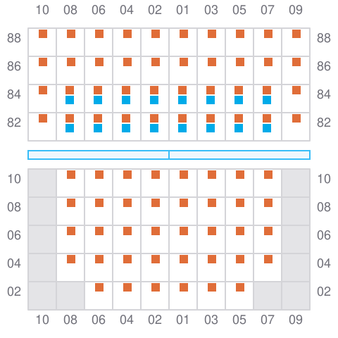 Bay 021 view and slots of MERATUS MEDAN 1