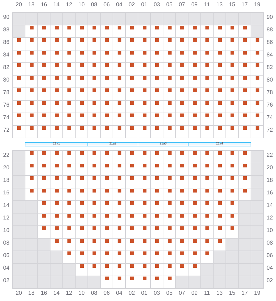 Bay 021 view and slots of YM WELCOME