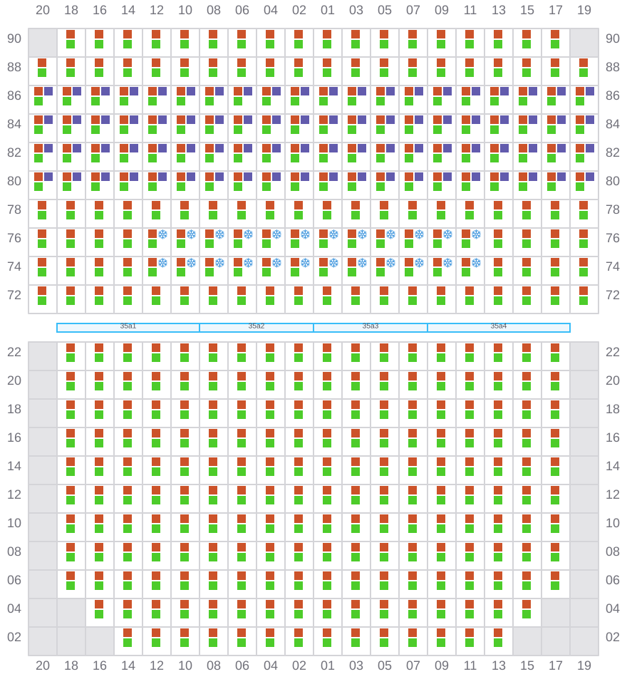 Bay 035 view and slots of YM WELCOME