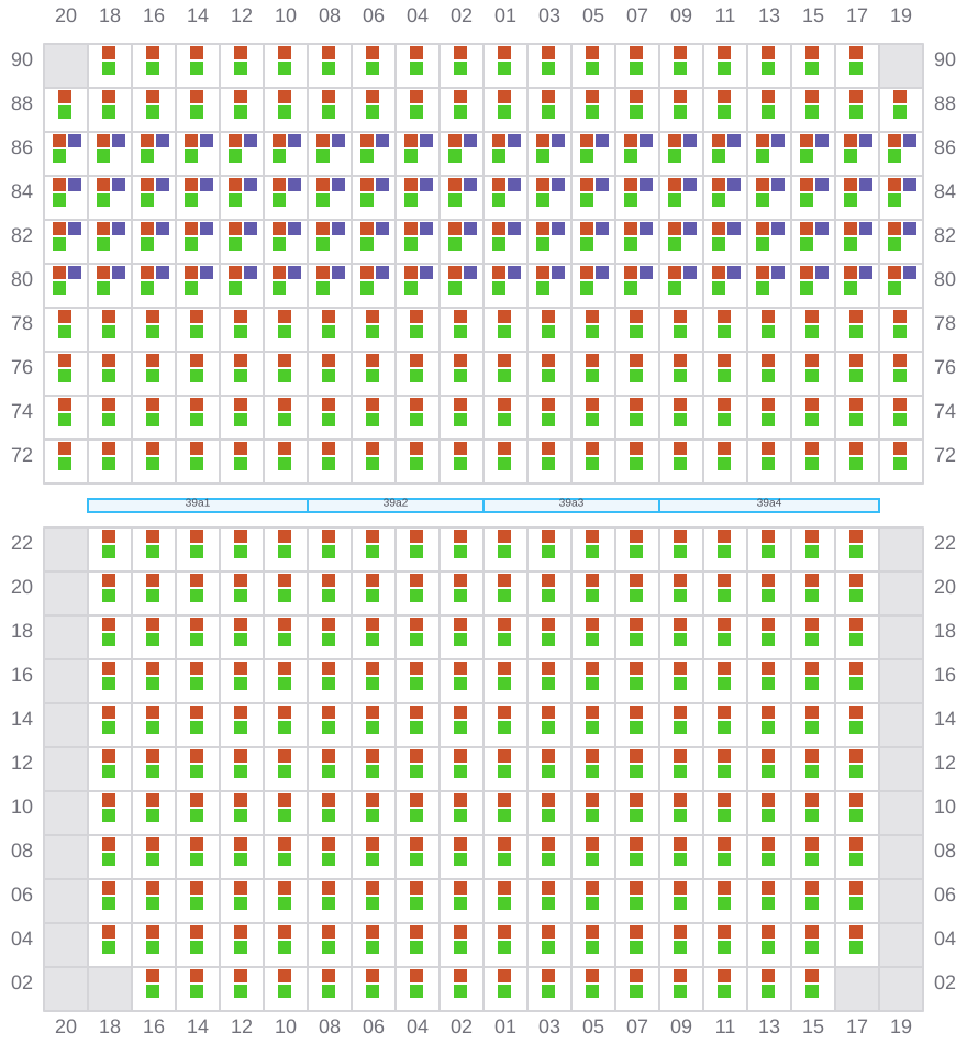Bay 039 view and slots of YM WELCOME