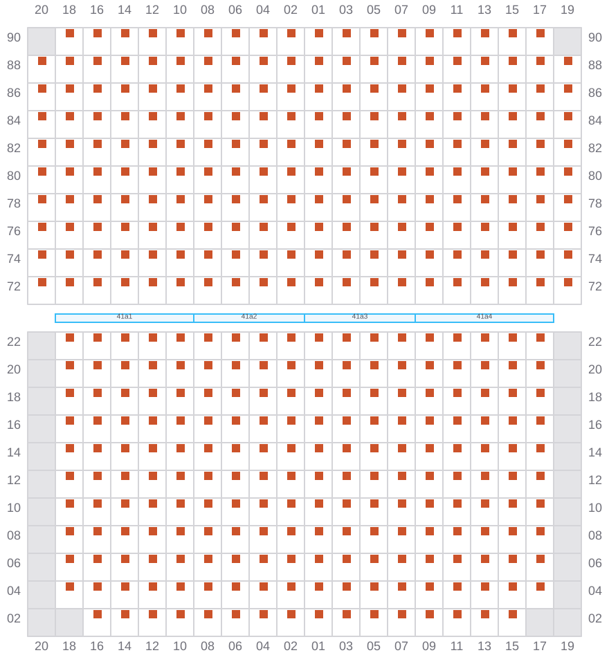 Bay 041 view and slots of YM WELCOME