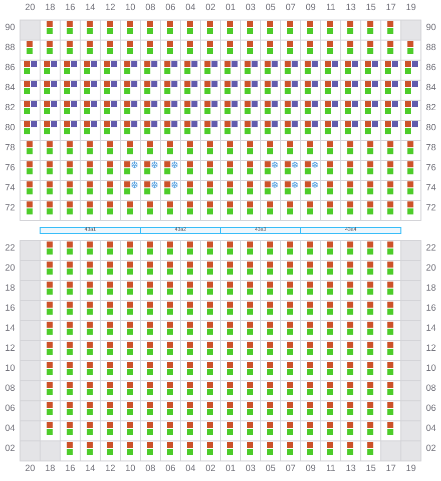 Bay 043 view and slots of YM WELCOME