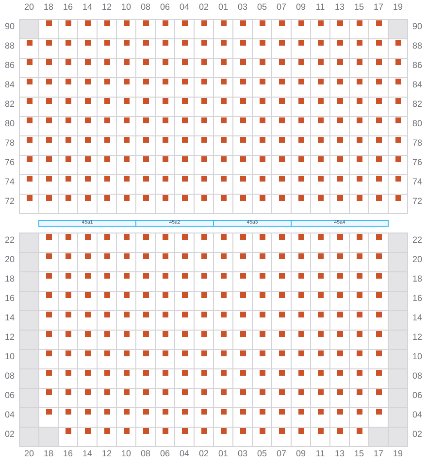 Bay 045 view and slots of YM WELCOME