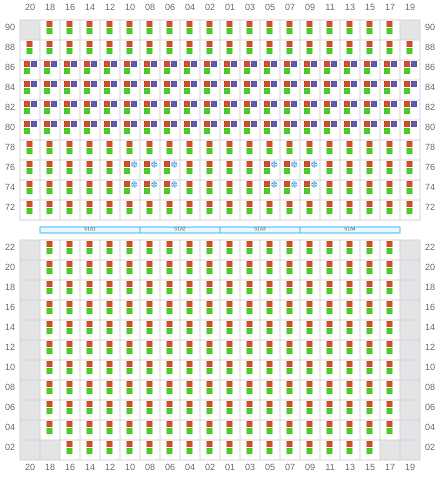 Bay 051 view and slots of YM WELCOME