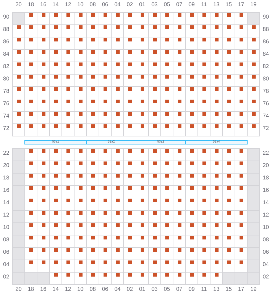 Bay 053 view and slots of YM WELCOME