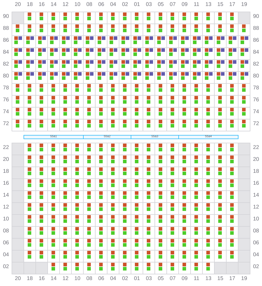 Bay 055 view and slots of YM WELCOME