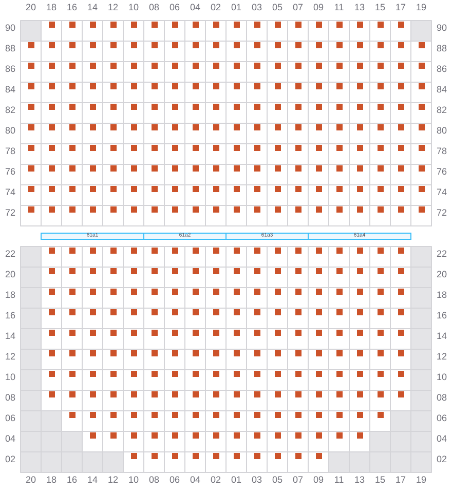 Bay 061 view and slots of YM WELCOME