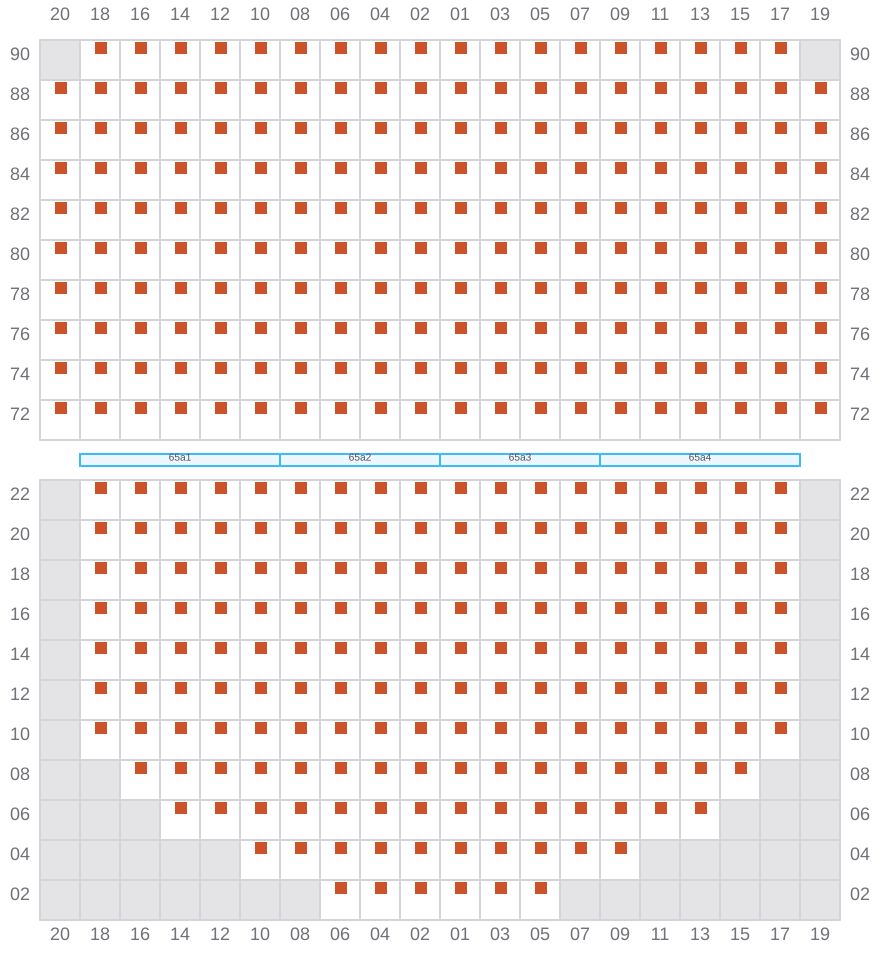 Bay 065 view and slots of YM WELCOME