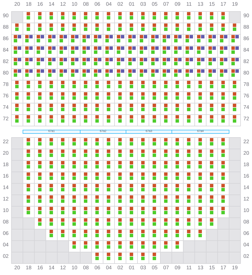 Bay 067 view and slots of YM WELCOME