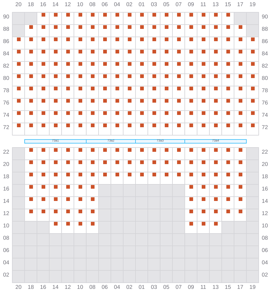 Bay 073 view and slots of YM WELCOME