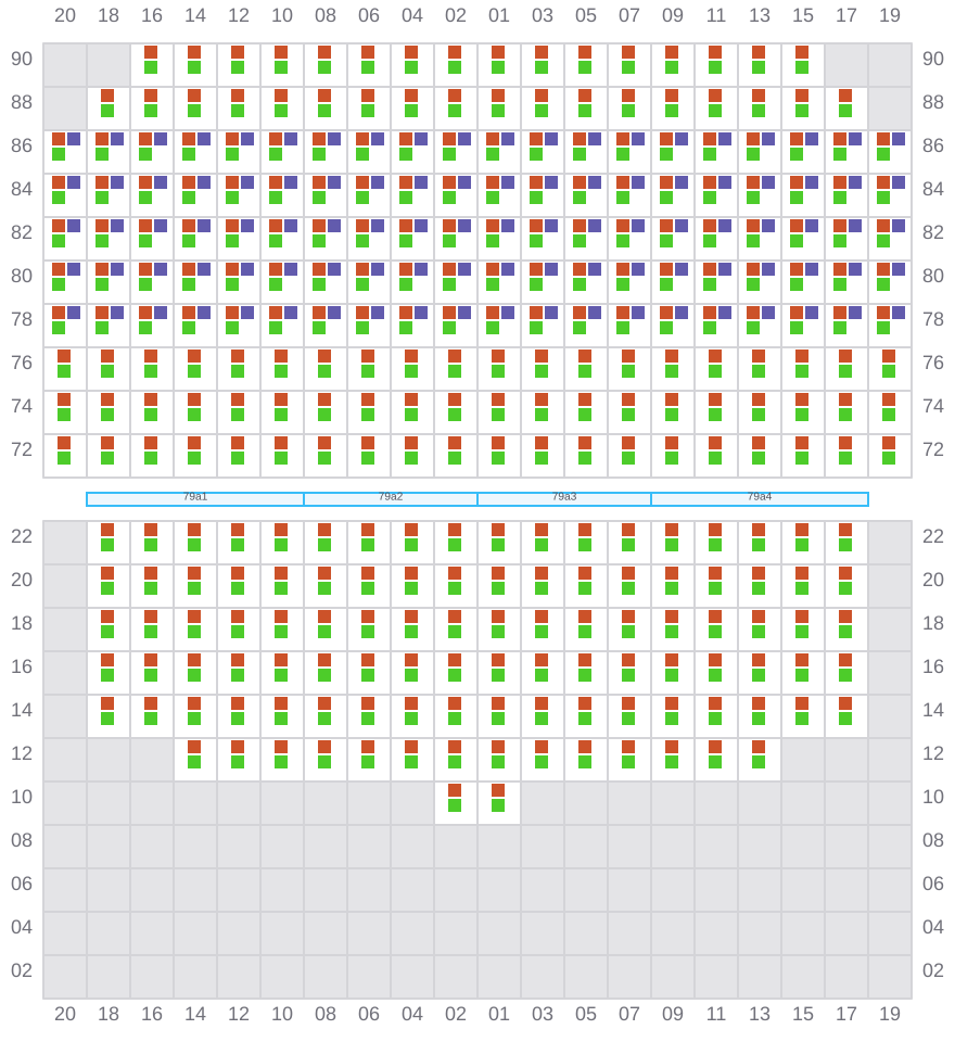 Bay 079 view and slots of YM WELCOME
