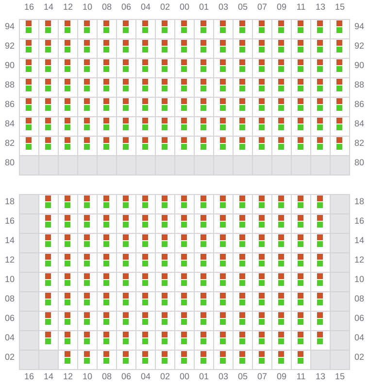 Bay 039 view and slots of TSC DORADO