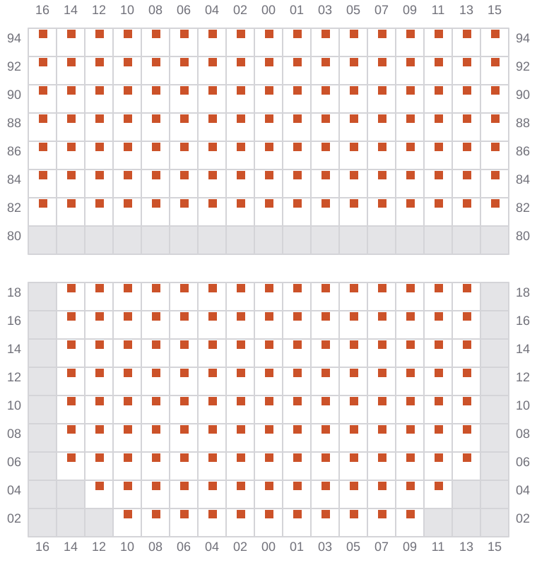 Bay 057 view and slots of TSC DORADO