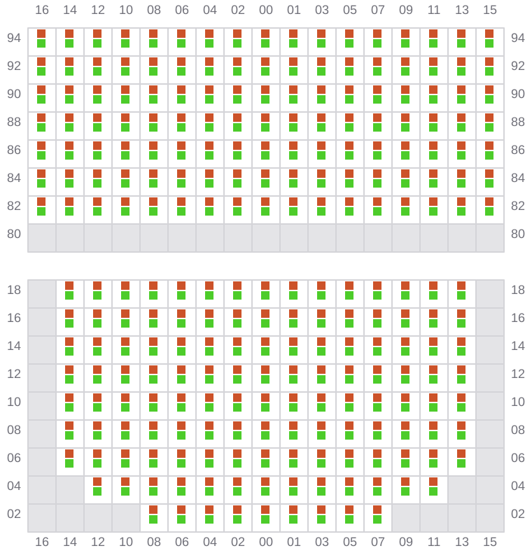 Bay 059 view and slots of TSC DORADO