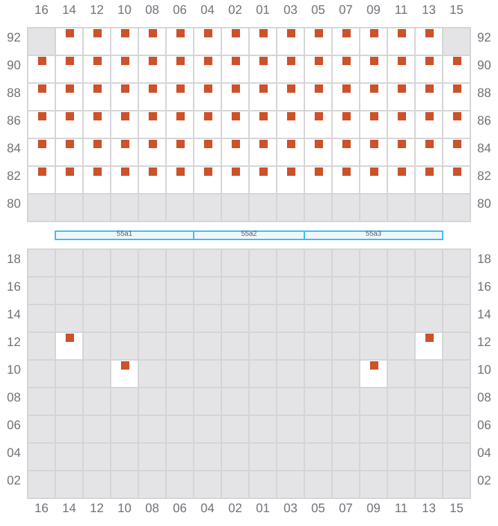 Bay 055 view and slots of COSCO HAMBURG