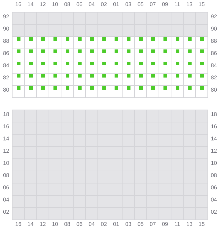 Bay 065 view and slots of COSCO HAMBURG