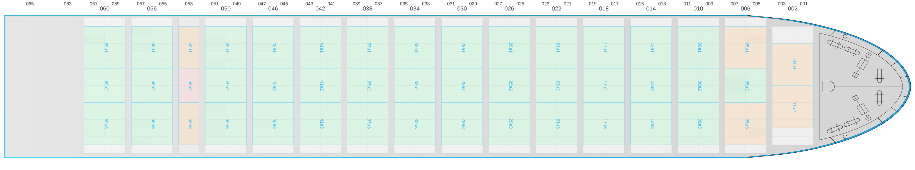 Deck view of COSCO HAMBURG