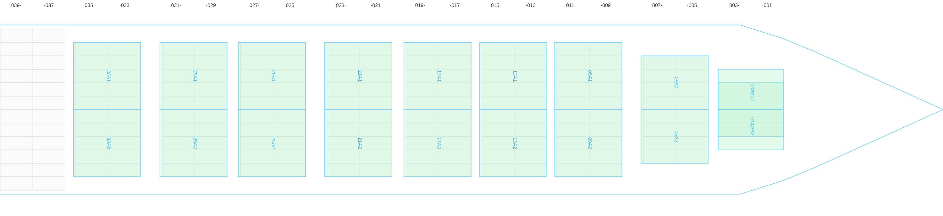 Deck view of CMA CGM BLUE