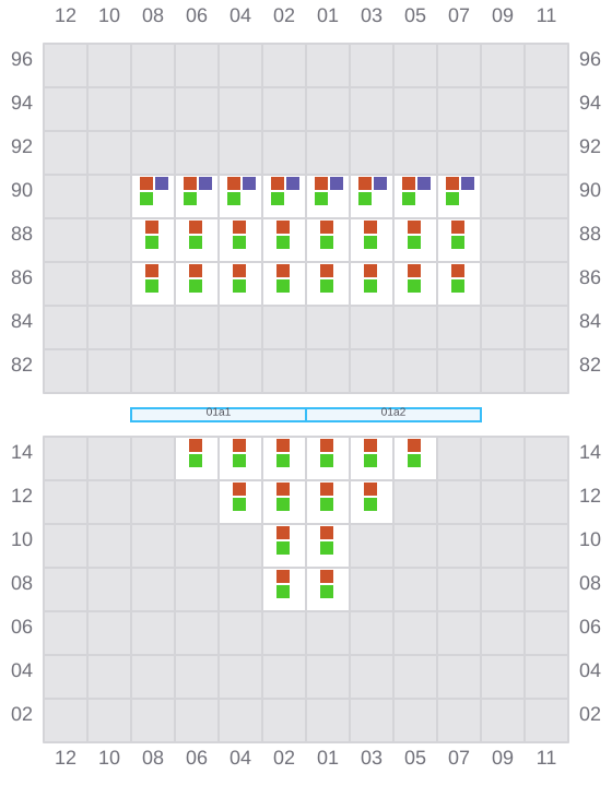 Bay 001 view and slots of INDEPENDENT SPIRIT