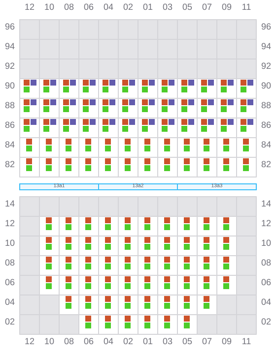 Bay 013 view and slots of INDEPENDENT SPIRIT