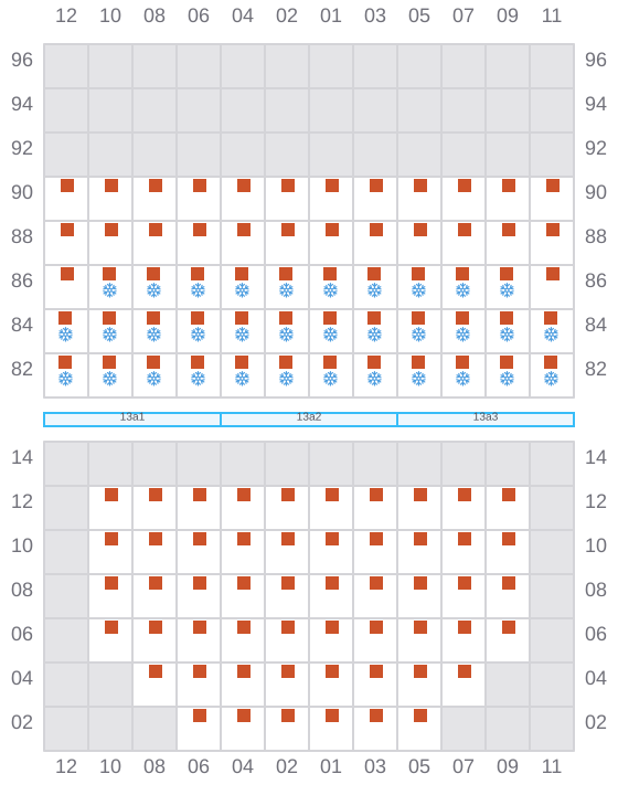 Bay 015 view and slots of INDEPENDENT SPIRIT