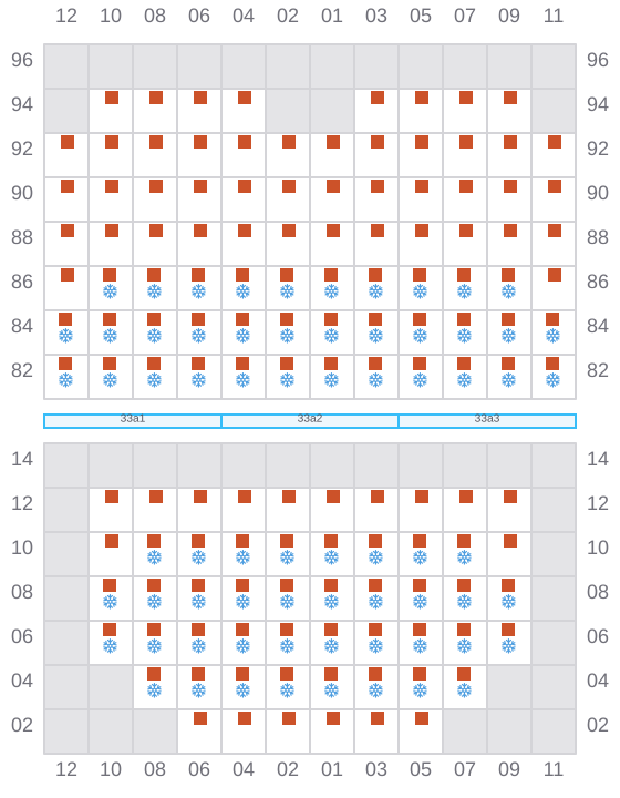 Bay 035 view and slots of INDEPENDENT SPIRIT