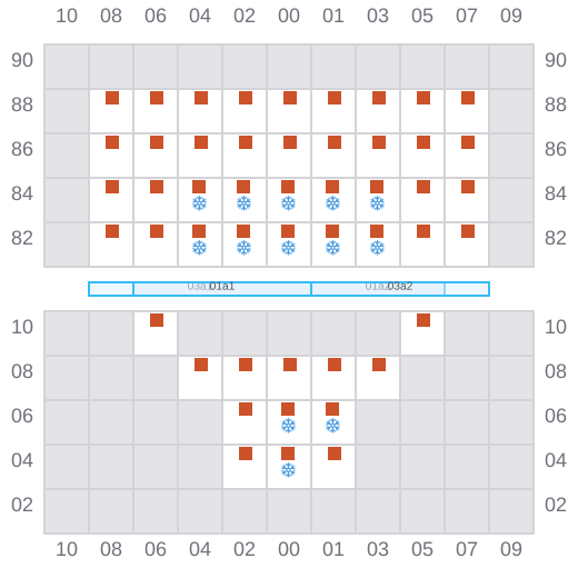 Bay 003 view and slots of FERDINANDA S