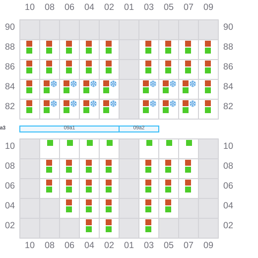 Bay 009 view and slots of FERDINANDA S